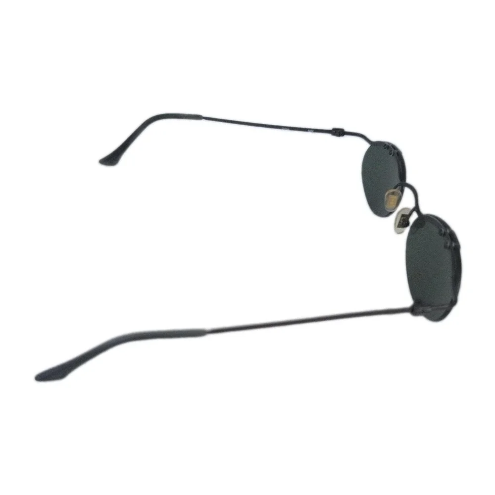 Vintage 90s Tommy Hilfiger Round Metal Sunglasses Black Steampunk Circular 50-20